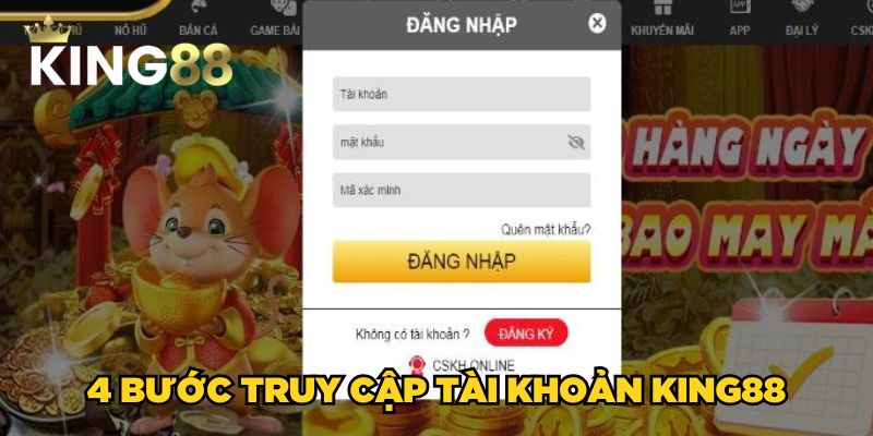 Đăng nhập King88 2 4 bước truy cập tài khoản King88